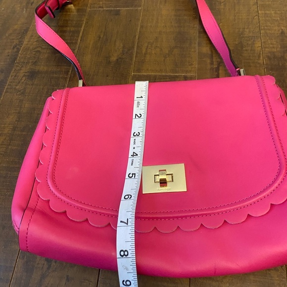 Kate Spade New York Jazmin Court Pink leather scalloped purse - Picture 6 of 14